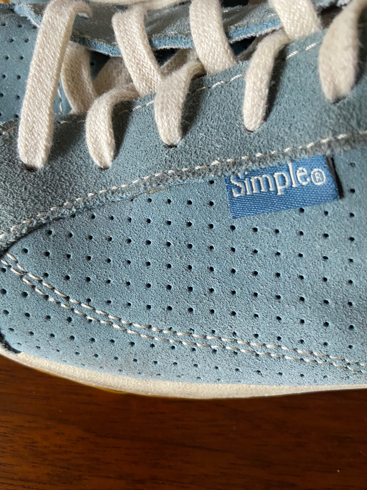 Simple Shoes OS Casual Suede Nubuck Low Tops Womens Size 8F8005K Blue