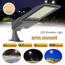 LED Parking Lot Light 200W 5000K Outdoor Street Shoebox Pole Light US ETL Listed
