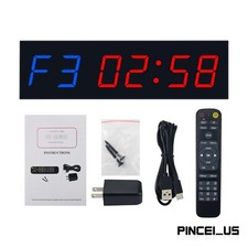 1.8" 6-Digit LED Gym Timer Supports Countdown Count-up W/ Remote controller pe66