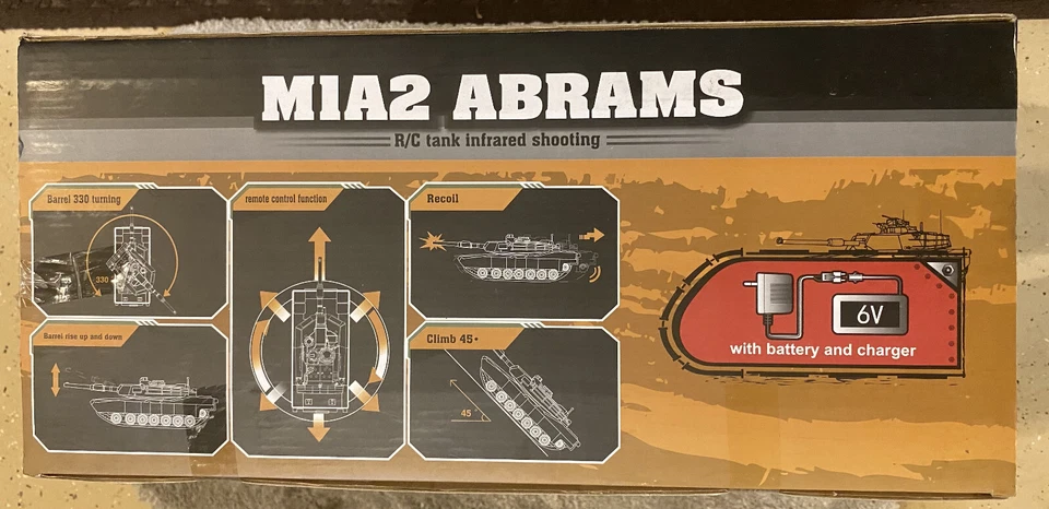 BestChoiceProducts 1/14 scale M1A2 Abrams RC Tank with Infrared Shooting - Image 2 of 4