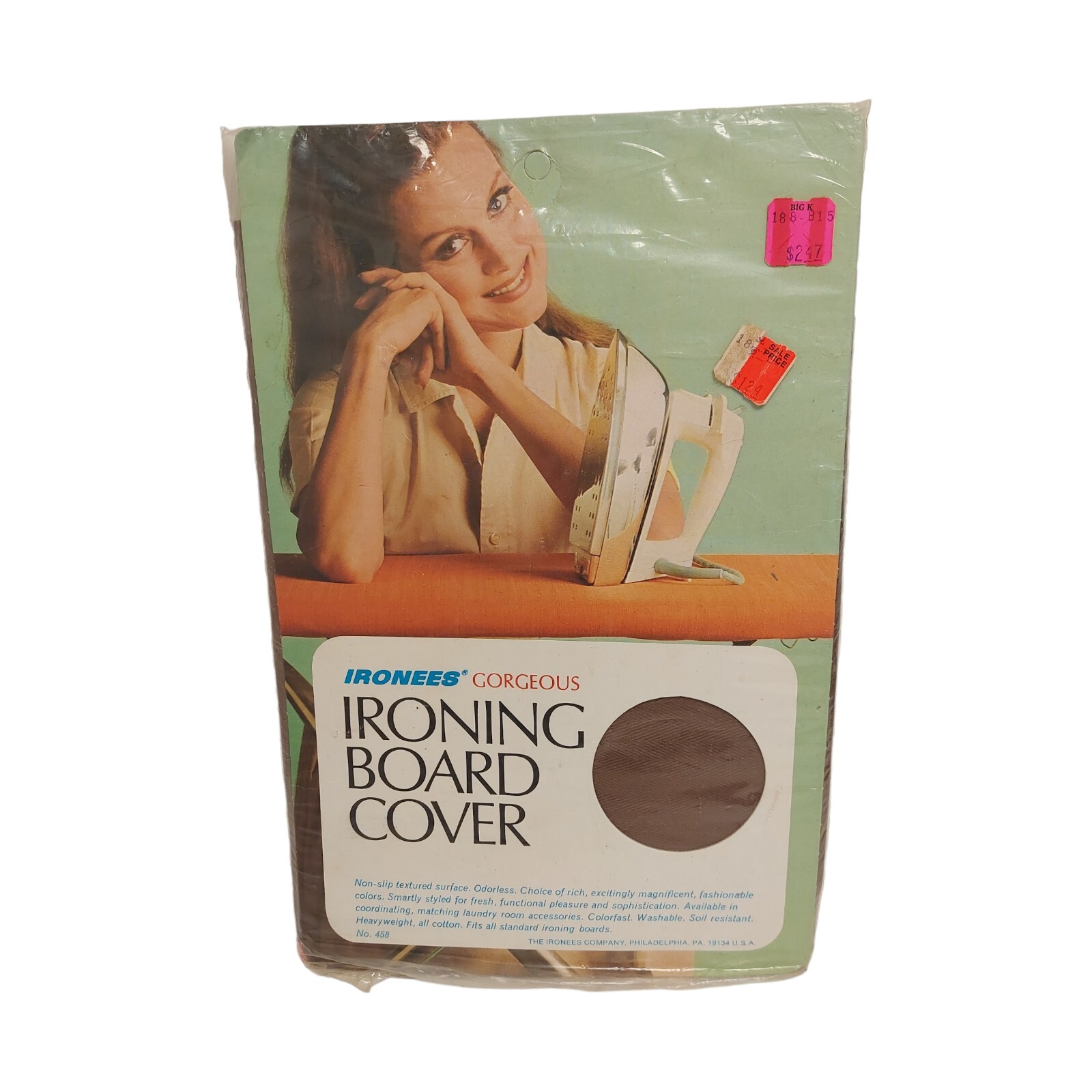 Ees  Ironing Board Cover Brown With Pink Trim No. 458