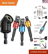 Durable Chrome Vanadium Socket Adapter Set with 105° Angle for Tight Spaces