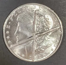 1884-CC Morgan Dollar RESTRIKE / Overstrike Original Cancelled Dies Dan Carr /6