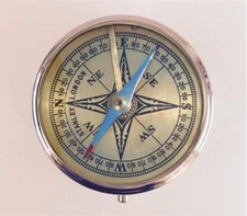 Compass Pill Box Case Pillbox Holder Trinket Pop Art Outdoorsman