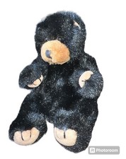 Russ Berrie Plush Blacky The Black Bear 10" Stuffed Animal Soft Toy Vintage