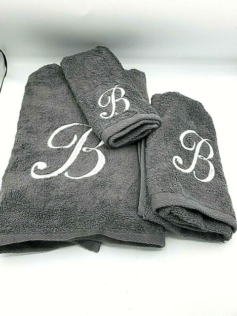 monogram initial towels