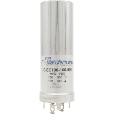 Capacitor, CE Mfg., 500V, 100/100µF