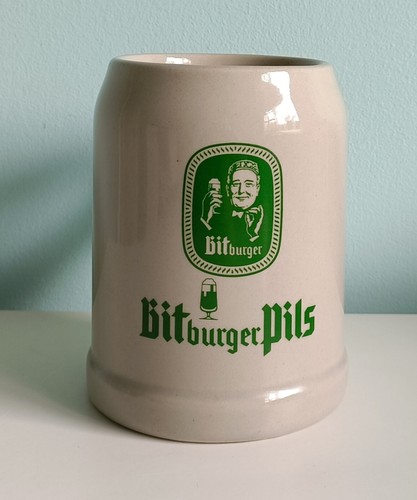 0,5 Liter Bit Burger Pils Bier Stein Steinzeug Lagerbecher Vintage Sehr guter Zustand