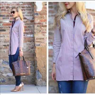 J.Crew Endless Stripe Button Down Tunic 