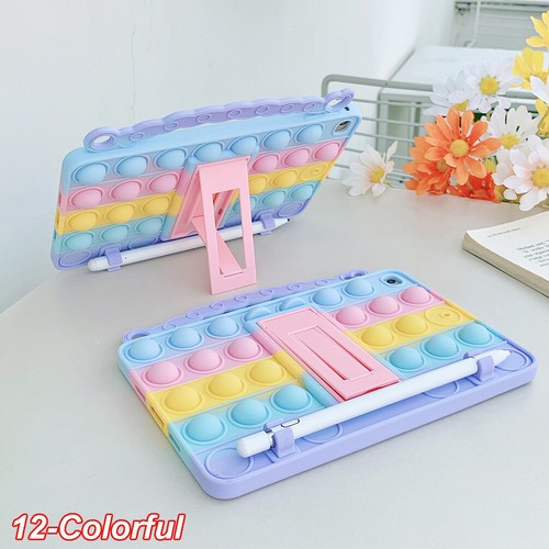 10.2" Case Cover For iPad 7/ 8th 9th Generation Kids Cute Silicone Cartoon Stand - Picture 57 of 64