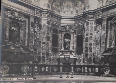 Florence Italy Postcard RPPC  Early 1900s Cappella Medicea Sculpture Interior