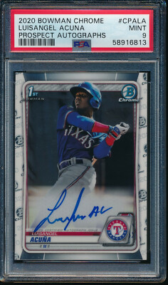 LUISANGEL ACUNA AUTO 1st 2020 Bowman Chrome Autograph Rookie Card 