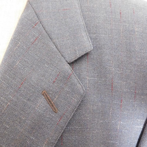 De colección Años 50 Para Hombre XL Traje Mancha Atómica Gabardina Hollywood Chaqueta VLV Rockabilly - Imagen 2 de 23