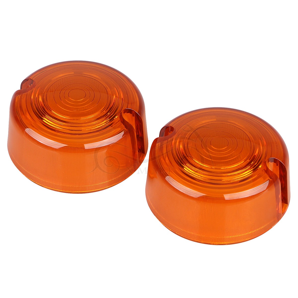 一点物 ポリヘル アメリカン Amber Turn Signal Lens For Harley 86-2001 Dyna Super Wide Glide