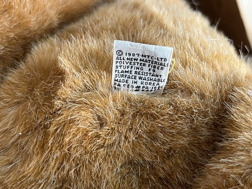 Rare Vintage 1987 Manhattan Toy Company FOX Plush Stuffed Animal 14”EUC Clean - Picture 14 of 14