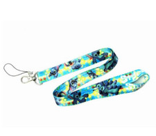 10pcs Popular cartoon stitch Lanyard For Bus subway ID Card KeyChain Holder gif
