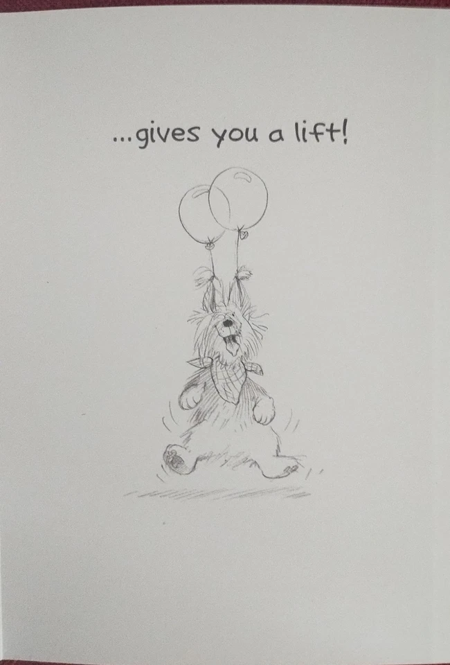 SUZY'S ZOO WAGS - WHISKERS KIRBY DOG HAPPY BIRTHDAY GREETING CARD W/ENVELOPE - Image 2 of 2