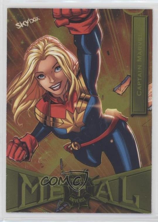 2022 Upper Deck Metal Universe Spider-Man Yellow Light FX Captain Marvel #17 2vh