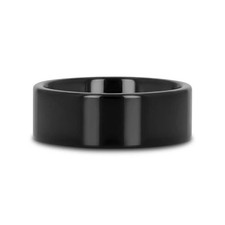 MORPHEUS Flat Black Tungsten Ring, Comfort Fit   2mm to 12mm Widths