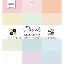 DCWV 6"x6" Textured Cardstock Stack 42pcs - Pastels