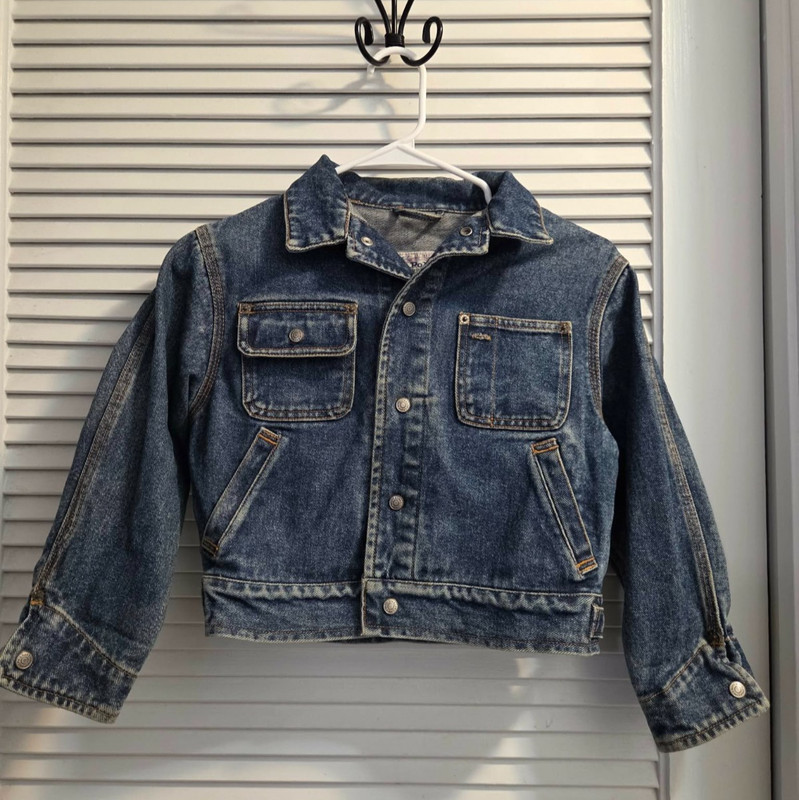 Vintage Girls POLO By Ralph Lauren 'Basketball Bear' Denim Jacket-Size 6