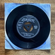 THE TEDDY BEARS 7" Vinyl To Know Him 1958 HLN8733 ROCK'N'ROLL DOO-WOP Tri Centre