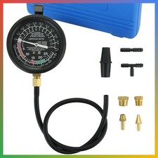 Fuel Pump Vacuum Tester Gauge Blue Automotive Engine Diagnostic Kit