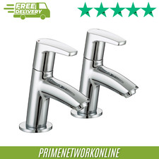 Bristan Orta Chrome Double Basin Pillar Taps 100% ORIGINAL ⭐⭐⭐⭐⭐