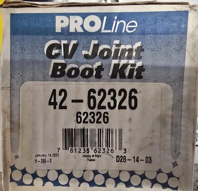 ProLine CV Joint Boot Kit 42-62326 New Complete Kit 62326