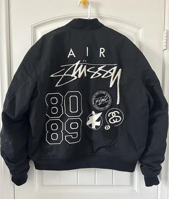Stussy X Nike Reversible Varsity Jacket Black Size L | eBay