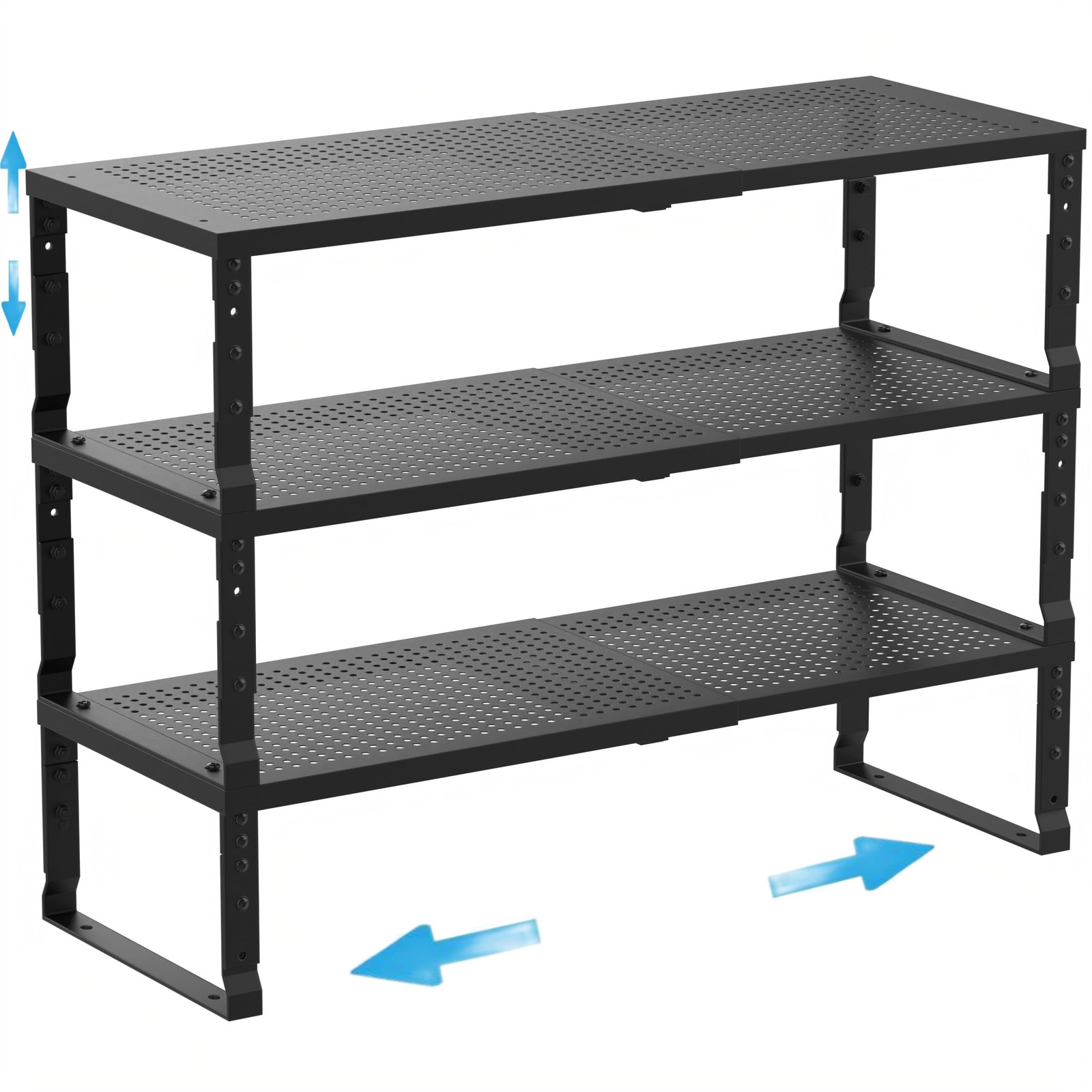 Expandable Spice Rack Kitchen Cabinet Shelf Organizer, Stackable Storage Shel...-image