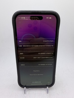 Apple iPhone 14 Pro - Purple - 128GB - as-is for salvage/parts/disassembly