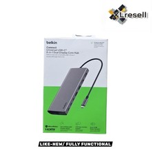 Belkin USB-C 8-in-1 Hub Silver Dual Display, 100W PD 10Gbps Transfer Ethernet