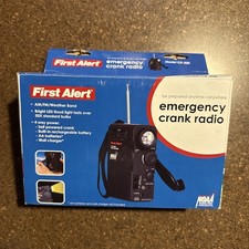 First Alert Emergency CR200 Crank Radio AM FM Weather Band LED Light 4 Way Power