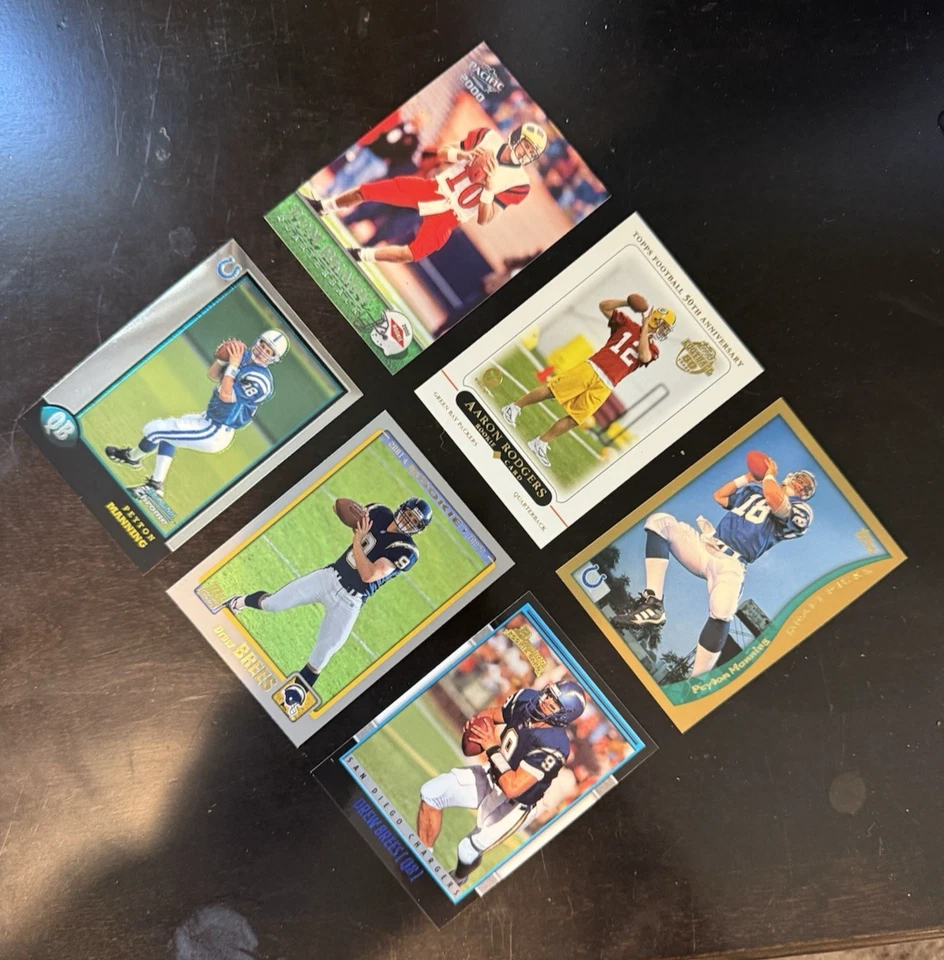 NFL HOF RC INVESTOR LOT (6) 2000 TOM BRADY PACIFIC #403, AARON RODGERS TOPPS#431 - Image 4 of 4