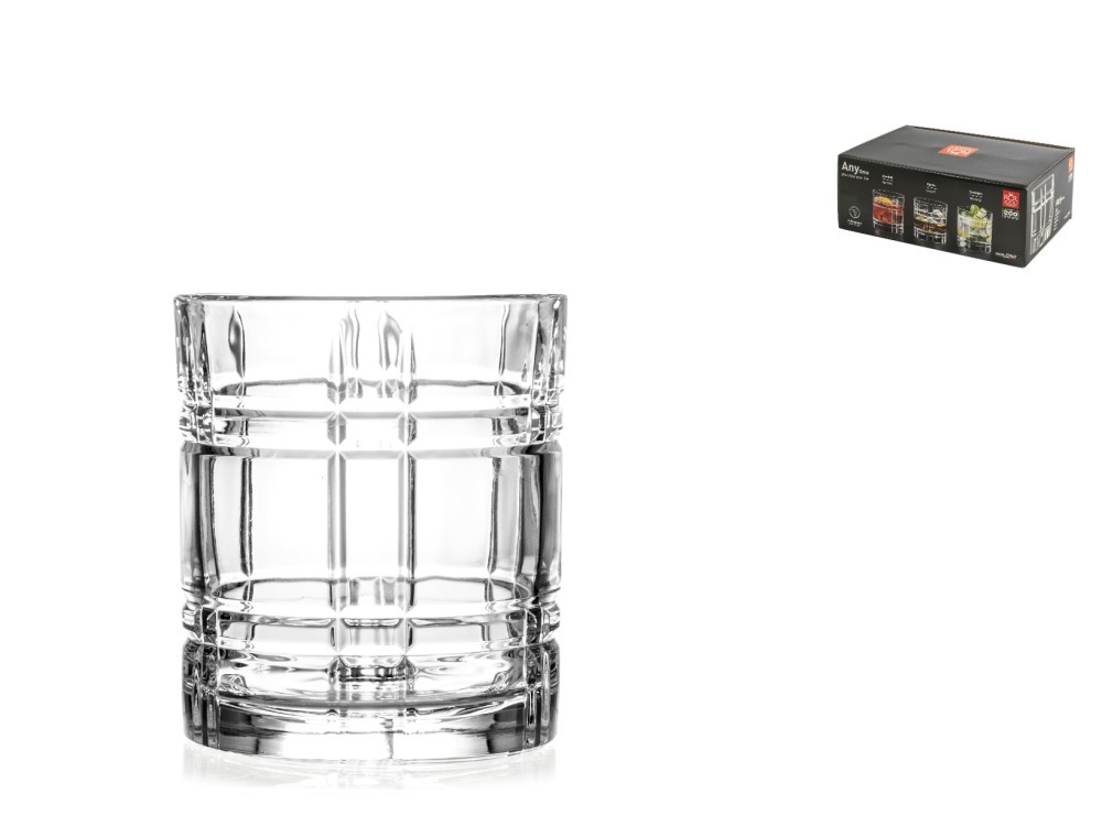 Rcr Pack 6 Glasses Double Old Fashioned Any in Transparent Glass Cl 34