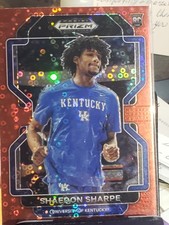 SHAEDON SHARPE 2022 PRIZM RED DISCO ROOKIE KENTUCKY / TRAILBLAZERS 