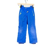 Mini Boden Kids Waterproof Snow Pants 7-8Y Blue  Yellow Adjustable Waist