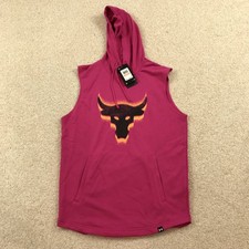 Under Armour Project Rock Sleeveless Hoodie Mens Small 1383302 686 payoff