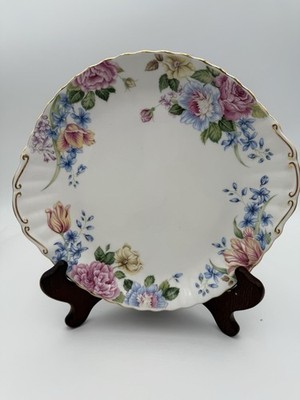 Royal Albert Beatrice handled cake Plate 10 1/2'' Flowers  C78
