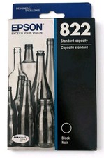 EPSON 822 Black Ink Cartridge Standard Capacity DURABrite Ultra NEW 2028