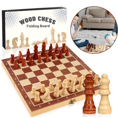 Schachspiel Schach Schachbrett Holz Chess Board klappbar 29 X 29CM Schach-Set