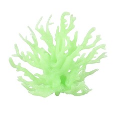 Aquarium Coral Decoration 4.9x2x4.3 Inch,  Glowing Green, 1 Pcs 