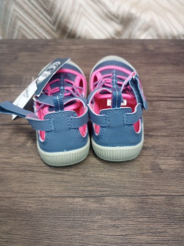OshKosh B'Gosh Bump Toe Schuhe Mädchen 10 rosa/blau Kleinkind Wasser Sandalen - Bild 2 von 4