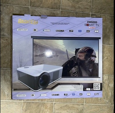 BrightEra XW6000 Laser 8K UHD Short Throw Smart TV Home Theater Projector White
