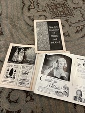 3 Rare Vtg New York City Center of Music and Drama NYC