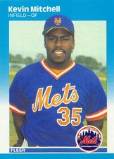 Kevin Mitchell 1987 Fleer 17 New York Mets Rookie Baseball Card