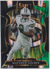 Matthew Golden 2025 Panini Select Green & Black Shock Prizm Rookie #66