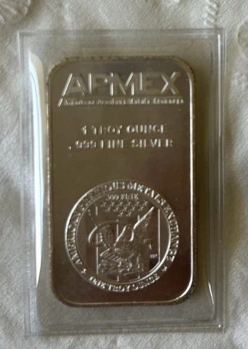 1 oz .999 Fine Silver Bar Produced by APMEX (American Precious Metals Exchange)