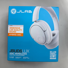 JLab JBuds Lux ANC Wireless Over-Ear Headphones Noise Cancelling - Cloud (White)